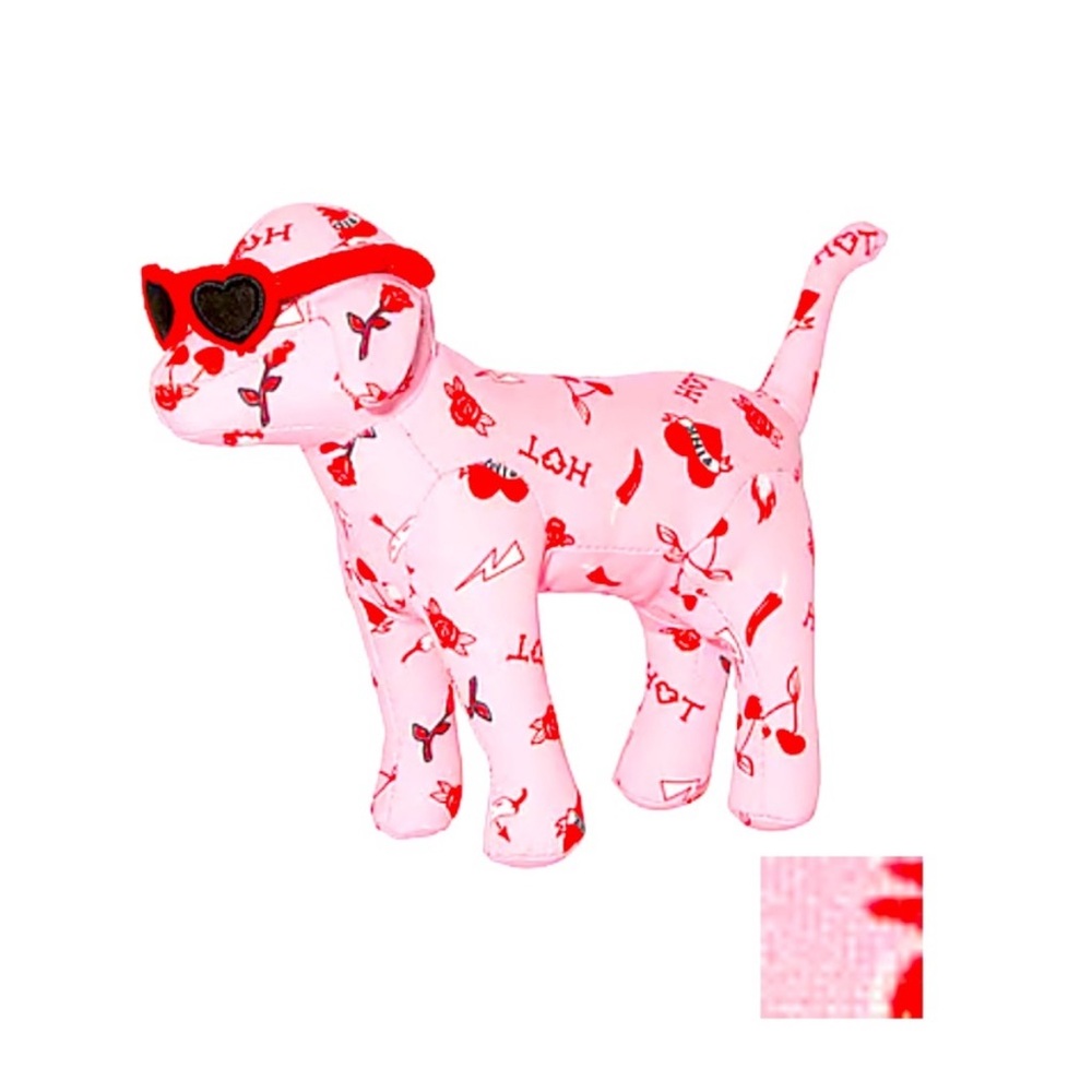 Victoria’s Secret Pink Valentines,Mini-Dog Plush w/Sunglasses,Limited Edition